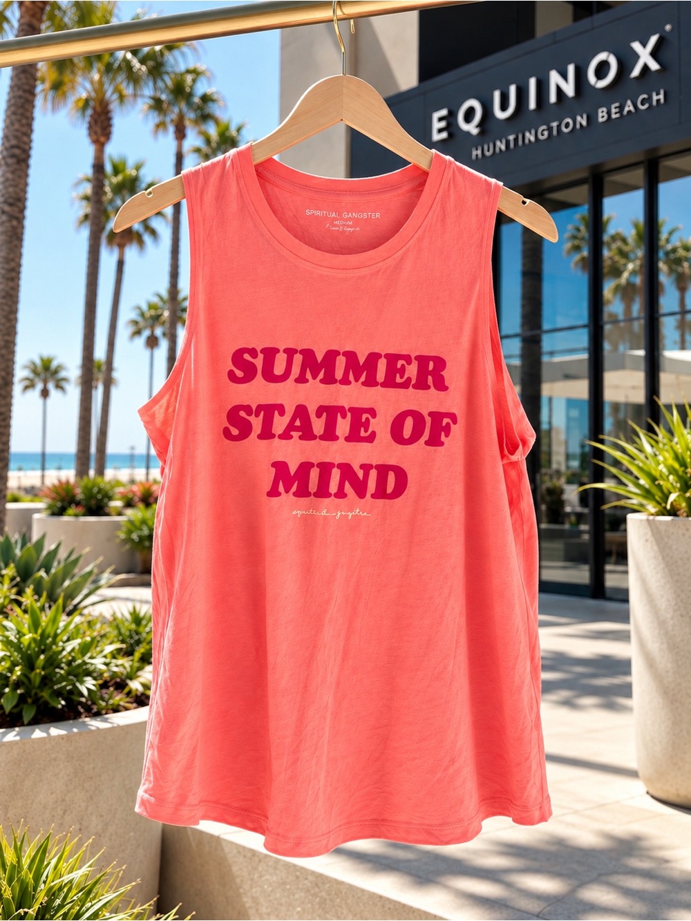 Spiritual Gangster Coral Pink "Summer State of Mind" Tank